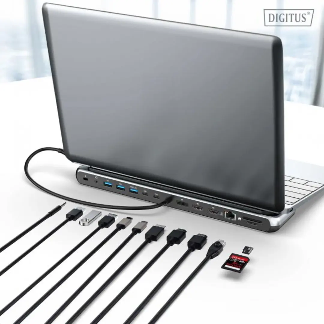 DIGITUS USB-C 8K docking station, 12-port - Bild 2