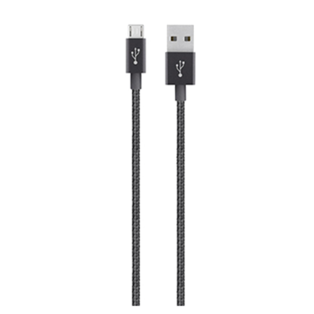 Belkin Premium USB-A to MicroUSB, Metallic Black (1.2m)