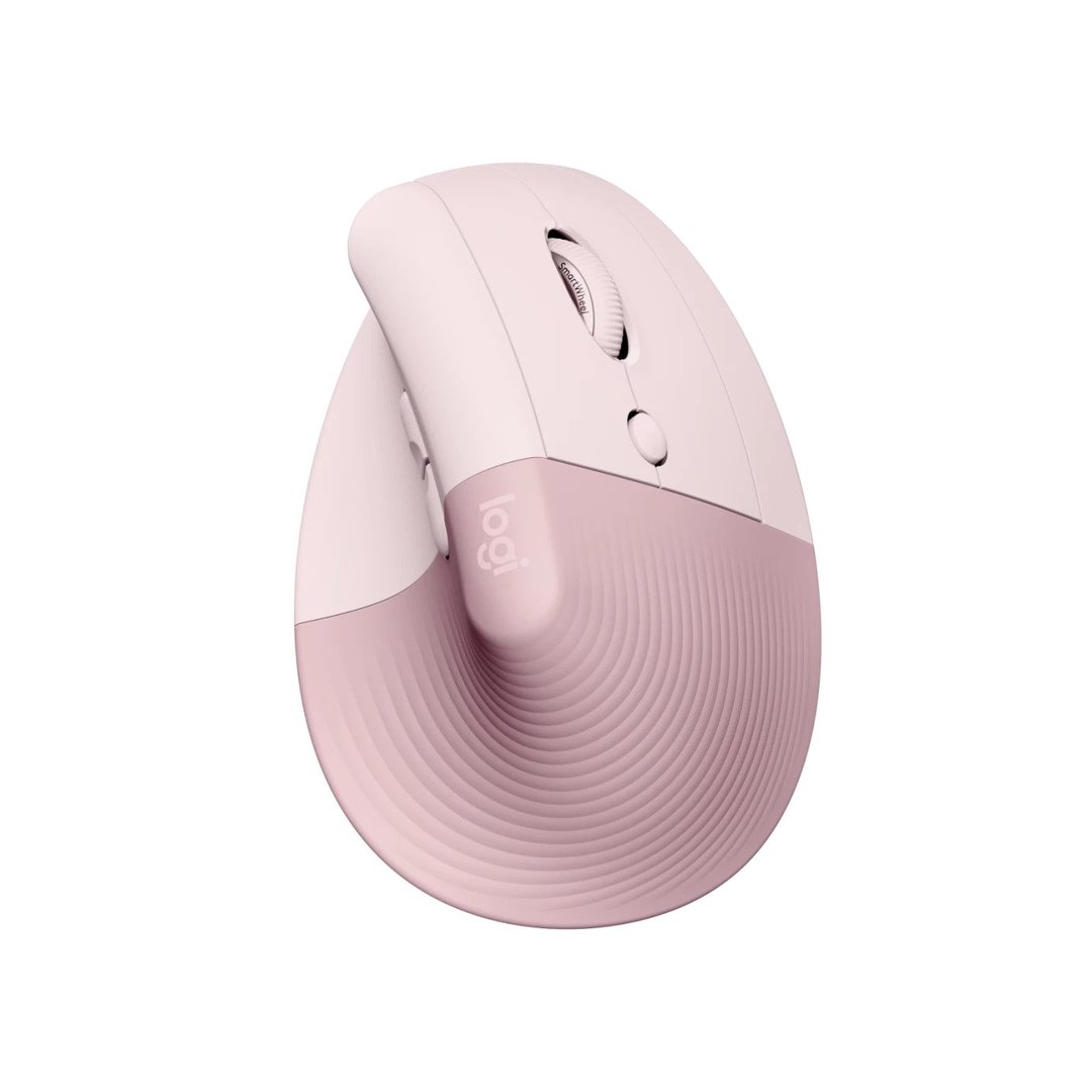 Logitech Lift Right Vertical Ergonomic Mouse, Rose/Dark Rose