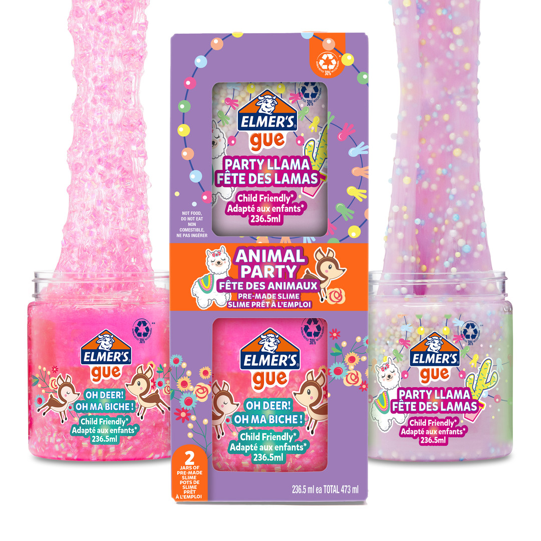 Gue 236 ml Party Animals Pre-Made Slime 2-P