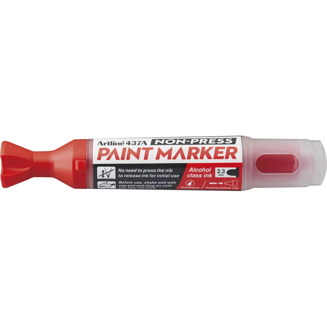 Artline Non-press paint marker 437A Red - Bild 2