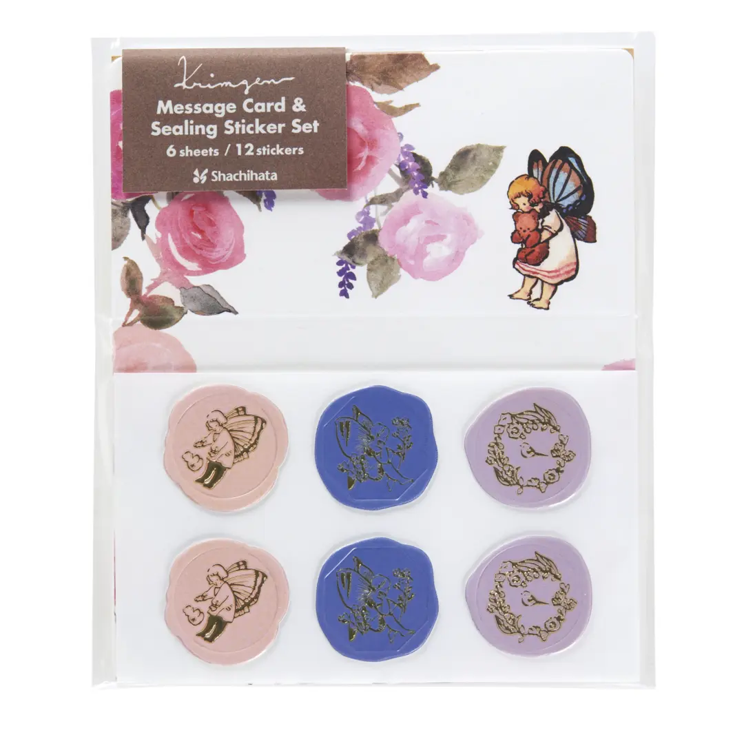 Message cards & Sticker Set Butterfly Fairies