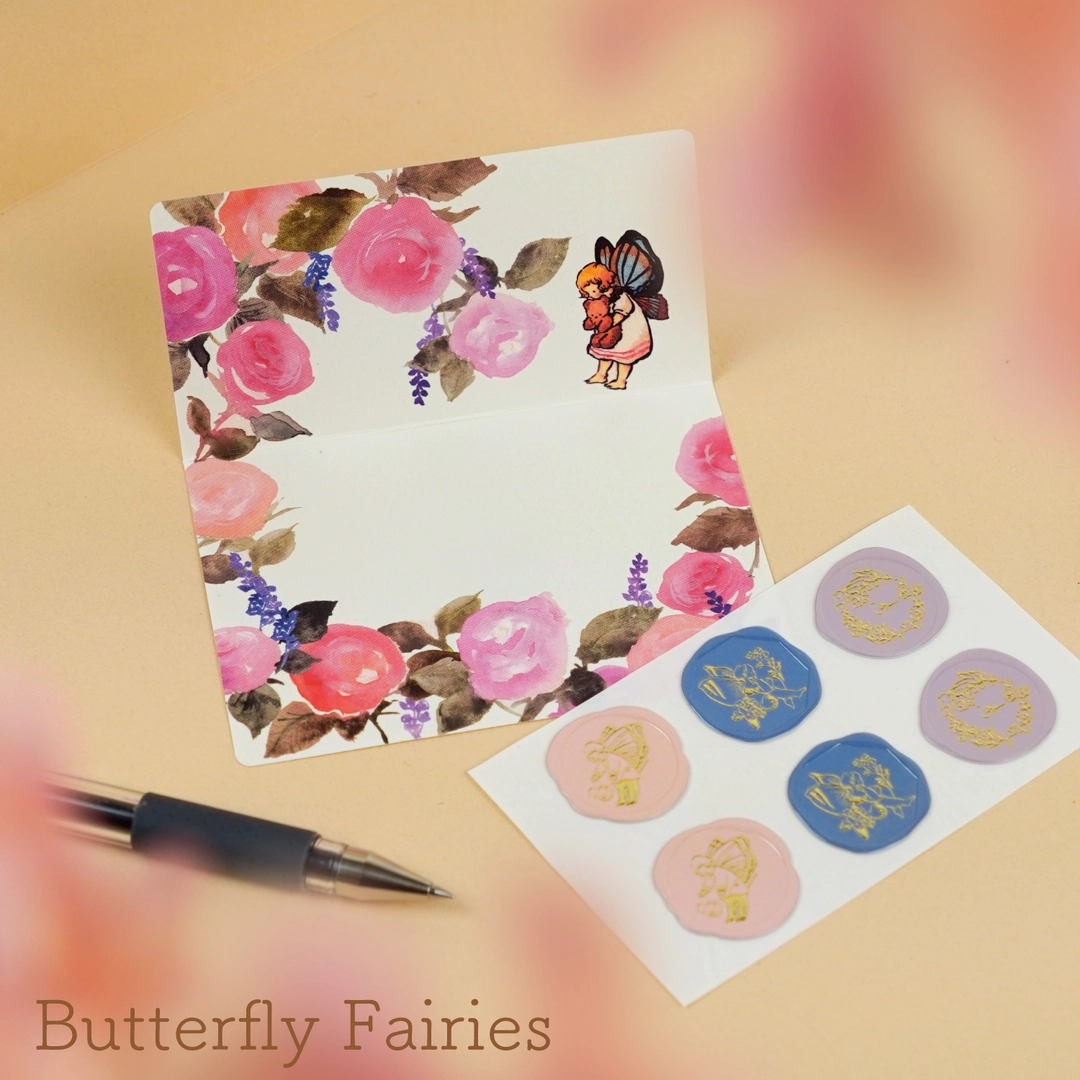 Message cards & Sticker Set Butterfly Fairies - Bild 3