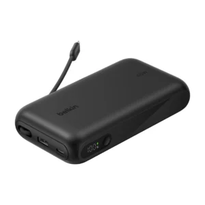BELKIN 20k PD45W Display Powerbank Integr. Cable 1A1C, Black