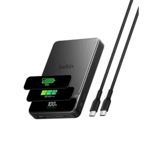 BELKIN Solid State 10k PD60W display Powerbank, Black metall