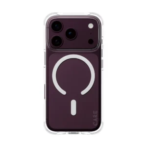 CARE Samba Case Transparent w. White MagSafe iP18 Pro/17 Pro