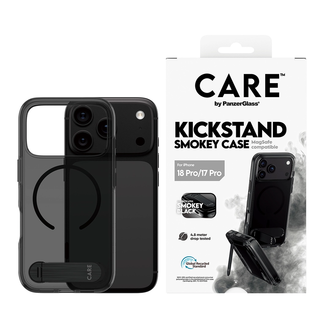 CARE Kickstand Case Smokey Black MagSafe iP18 Pro/17 Pro - Bild 2