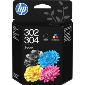 HP 302/304 Tri-color/Black Ink Crtg 2-Pk
