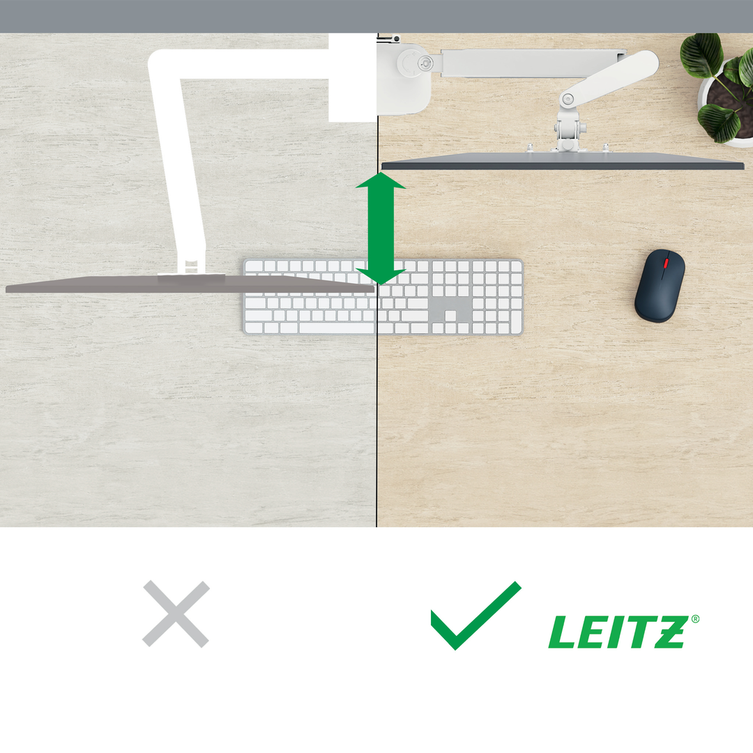 Leitz Ergo Monitorarm m laptopställ Lgrå - Bild 3