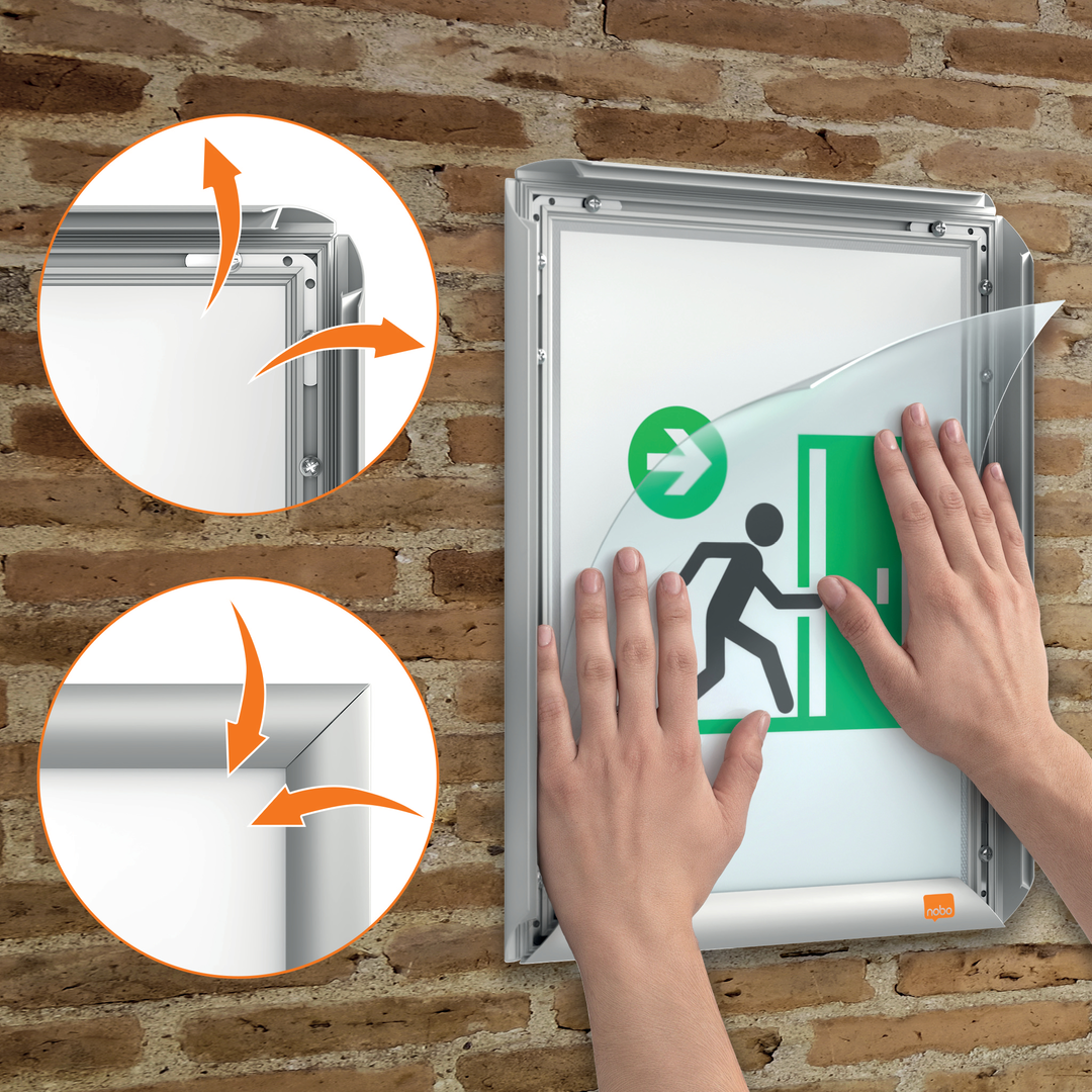 Clip Frame Nobo IP Fireresist.A4 Alumin. - Bild 3