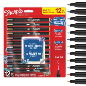 SHARPIE Creative Acrylic Marker Earth Tones fine (12)