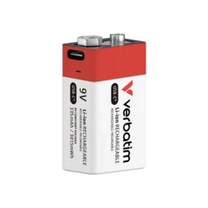 Verbatim 9V USB-C Rechargeable Battery (1-Pack)