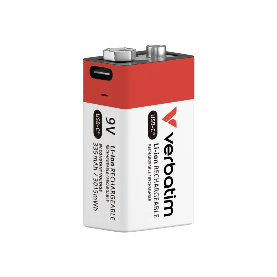 Verbatim 9V USB-C Rechargeable Battery (1-Pack)