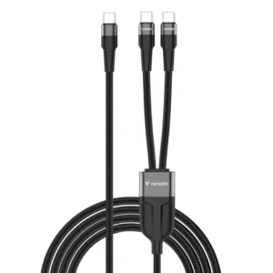 Verbatim Sync&Charge USB-C to Dual cable 100W 150cm grey