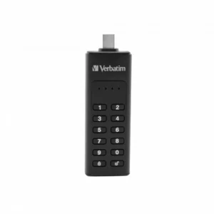 USB 3.0 Keypad Secure Drive 64GB, Black (USB-C)