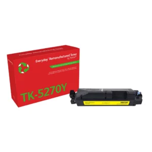 EVERYDAY Remanufactured Toner replaces Kyocera TK-5270Y